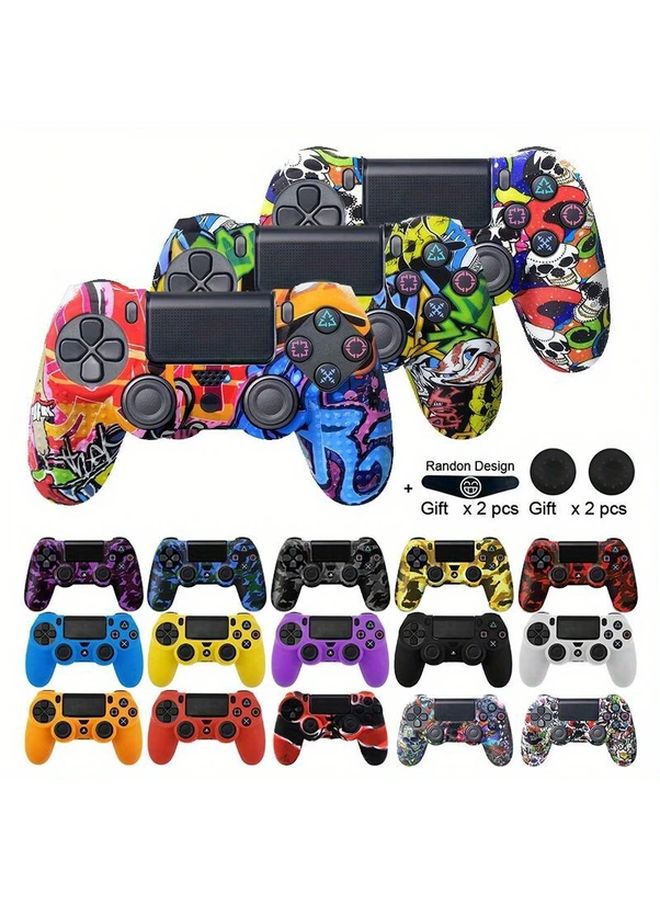 Artistic Pattern A Soft Gel Rubber Case Cover For Playstation 4 PS4 Controller - Image 1